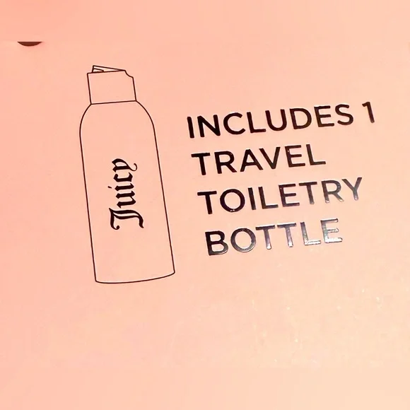 NEW Juicy Couture Pink Fuzzy Travel Cosmetics Bag - Picture 8 of 8